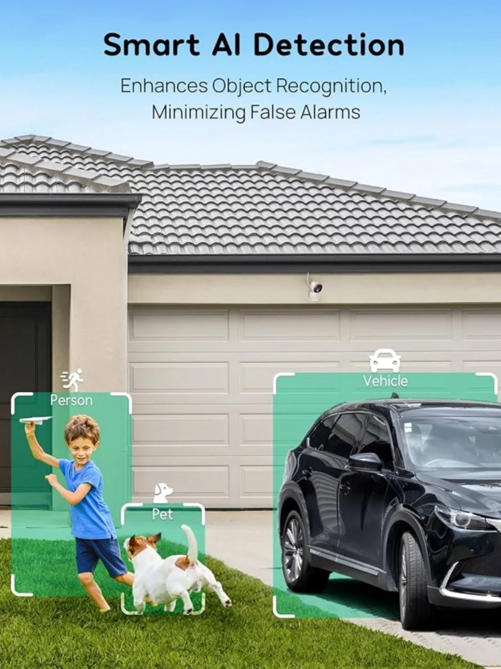 Winees Security Cameras Outdoor, Wired 2K Wi-Fi Cameras for Home Security